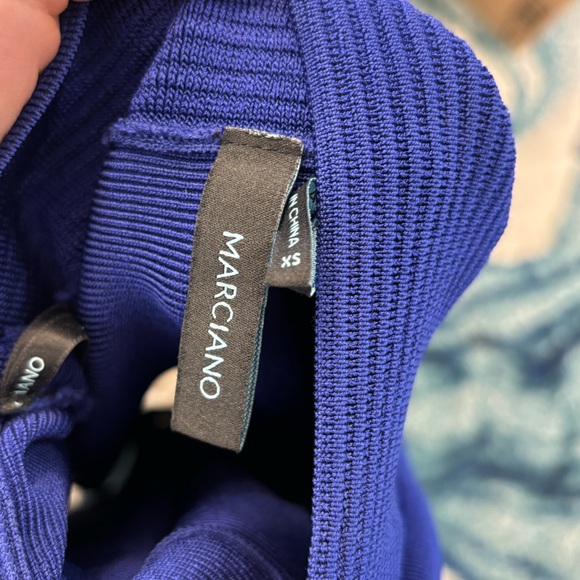 Backless Navy Blue Sweater Dress - Picture 5 of 5